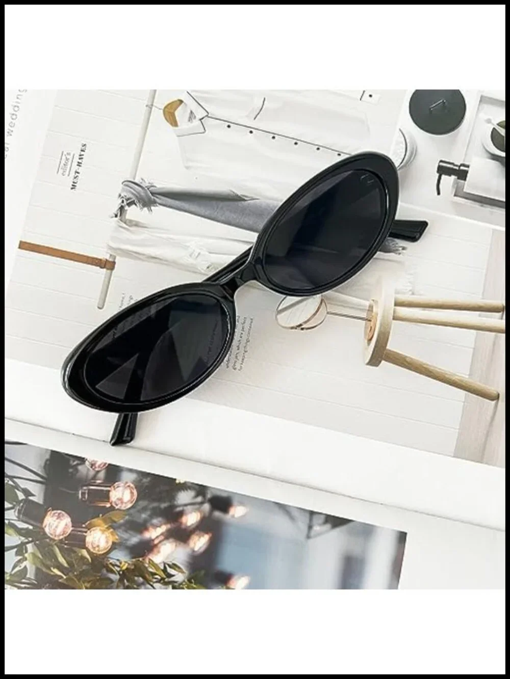 Vintage Cat Eye Sunglasses UV Protection Oval Retro Sunglasses